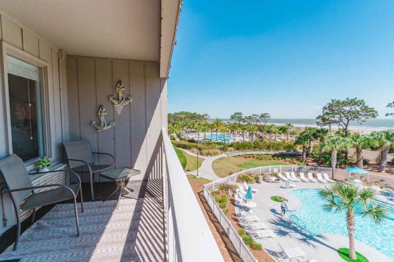 Stunning Views!!-Oceanfront Villa-Heated Pool-Private Balcony-Tiki Bar-Walk To Coligny Plaza Hilton Head Island Exterior foto